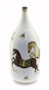 Horse Decorated Bottle Vase - 13x13 - Colorful Vases & Jars