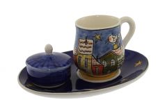 Parlement Fantasy Porcelain Coffee Cup  - 14x10 - Blue Coffee Cups