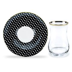 Black and White Dotted Tea Set