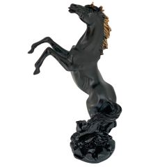 Polyester Prancing Horse Antique Black Color