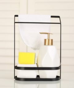 Sponge Holder Liquid Soap Dispenser Set