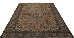 Real Iranian Vintage Tumbled Carpet - 274x192 - Colorful Area Rugs, Wool Area Rugs