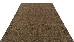 Unique Iranian Vintage Real Tumbled Rug - 282x190 - Brown Area Rugs, Wool Area Rugs