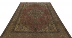 Unique Iranian Vintage Real Tumbled Rug - 283x187 - Colorful Area Rugs, Wool Area Rugs