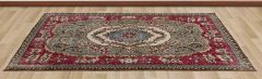 Unique Anatolian Floral Vintage Hand-Woven Carpet - 209x116 - Colorful Area Rugs, Wool Area Rugs