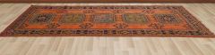 Special Vintage Tumbled Carpet with Unique Beauty - 348x142 - Orange Area Rugs, Wool Area Rugs