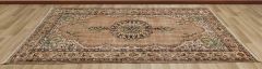 Natural Unique Anatolian Real Vintage Hand Woven Carpet - 276x193 - Colorful Area Rugs, Wool Area Rugs