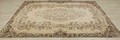 Traditional Pattern Hand Woven Vintage Rug - 254x146 - Brown Area Rugs, Wool Decorative Area Rugs