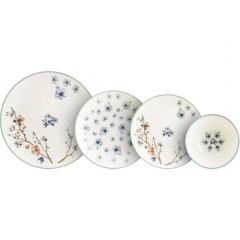 24 Piece Floral Design Dinnerware, Service for 6