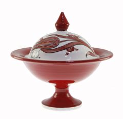 Porcelain Authentic Red Tulip Sugar Bowl - 30x30 - Red Bowls