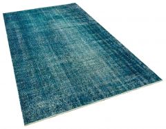 Special Vintage Tumbled Hand-Knotted Rug - 154 x 252 cm - Colorful Rugs & Carpets, Wool Rectangular Rugs 