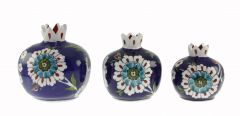 Porcelain Authentic Lotus Flower Decorative Object Set - 12x12 - Colorful Decors