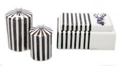 Decorative Jar Set - 15x25 - Black & White Vases & Jars