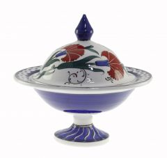 Porcelain Authentic Gillyflower Sugar Bowl - 30x30 - Colorful Bowls