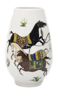 Horse Decorated Hive Vase - 20x20 - Colorful Vases & Jars