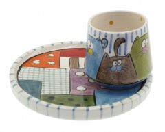 Goody Cat Decorated Cup - 14x14 - Colorful Coffee Cups