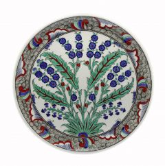 Porcelain Authentic Tree of Life Plate - 30x30 - Colorful Plates