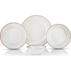 24 Piece Gold Band Dinnerware, Service for 6