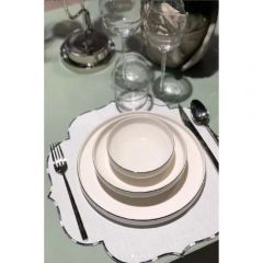 24 Piece Modern Platine Dinnerware, Service For 6