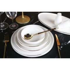 24 Piece Porcelain Dinnerware, Service for 6