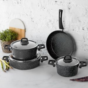 7 Piece Non-Stick Granite Cookware Set