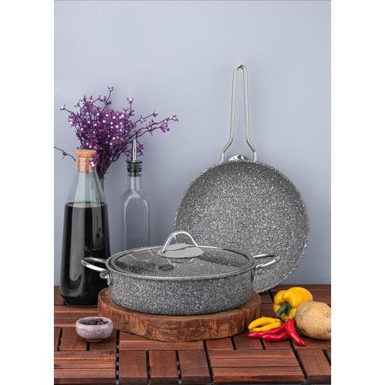 Granitestone 22-Piece Non-Stick Aluminum Cookware Set with